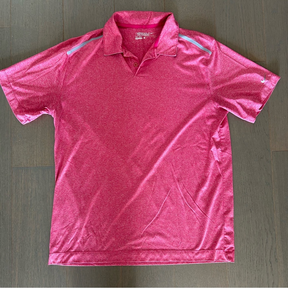 Nike Golf Dri-Fit Tour Performance Pink Polo Shirt
